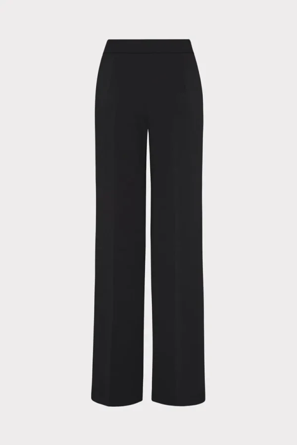 Best Sale MILLY Natia Crepe Pants Black