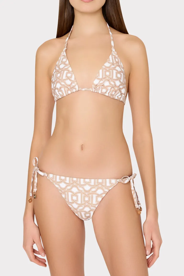 nautical_chain_triangle_b_1.webp Fashion MILLY Nautical Chain Triangle Bikini Bottom Tan/White