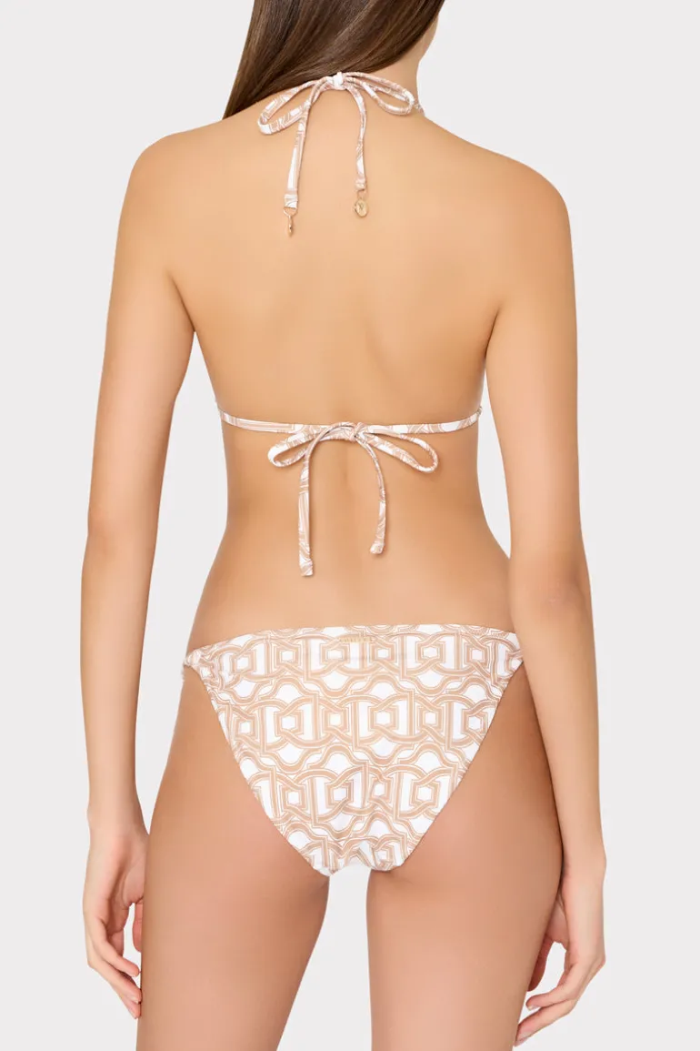 nautical_chain_triangle_b_2.webp Fashion MILLY Nautical Chain Triangle Bikini Bottom Tan/White
