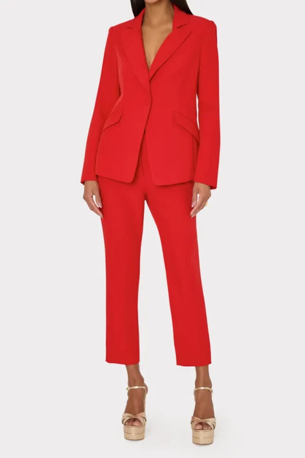 Fashion MILLY Nicola Cady Pants Red