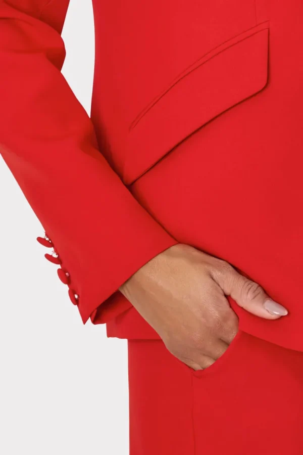 Fashion MILLY Nicola Cady Pants Red