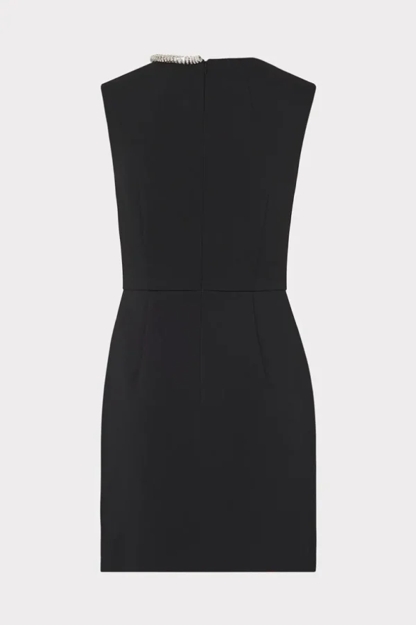 Store MILLY Nyra Crystal Mini Dress Black