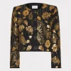 Store MILLY Phoebe Floral Field Embroidered Jacket Gold/Black