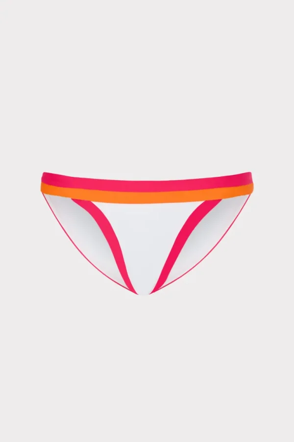Cheap MILLY Positano Color Block Bikini Bottom Pink Multi