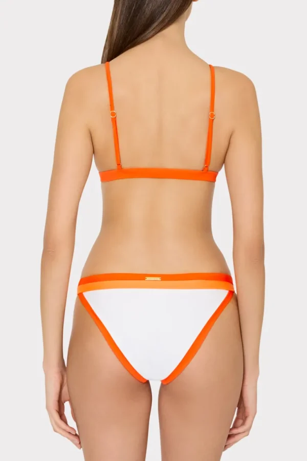 Cheap MILLY Positano Color Block Bikini Bottom Mango Multi