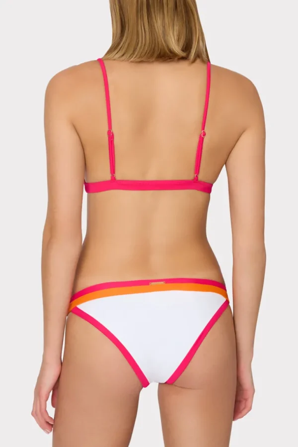 Cheap MILLY Positano Color Block Bikini Bottom Pink Multi