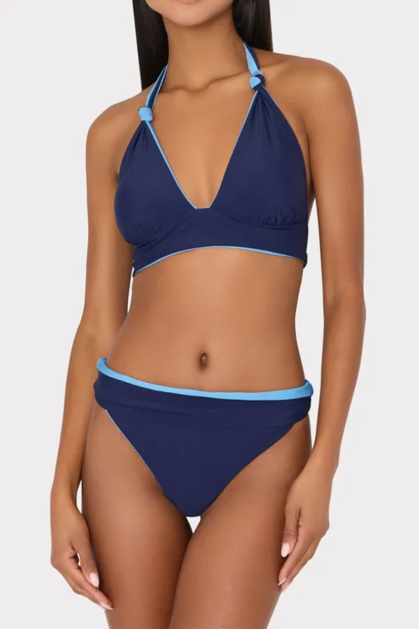 Best MILLY Scala Reversible Bikini Bottom Mineral Blue/Navy
