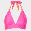 Flash Sale MILLY Scala Reversible Bikini Top Pink/Orange