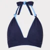 Cheap MILLY Scala Reversible Bikini Top Mineral Blue/Navy