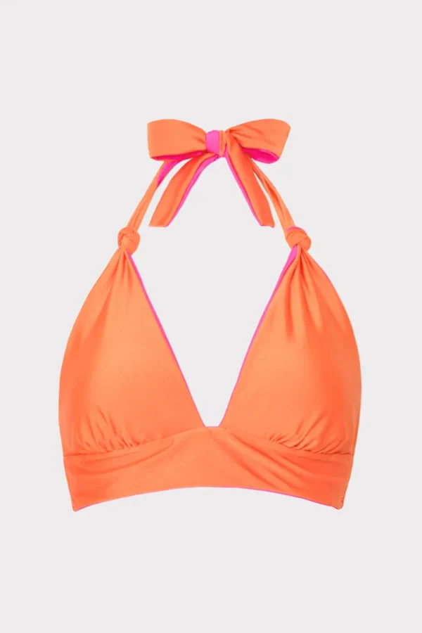 Flash Sale MILLY Scala Reversible Bikini Top Pink/Orange