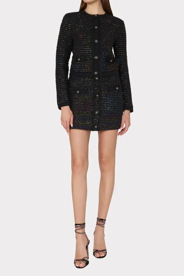 Best MILLY Sequin Textured Cardigan Multi