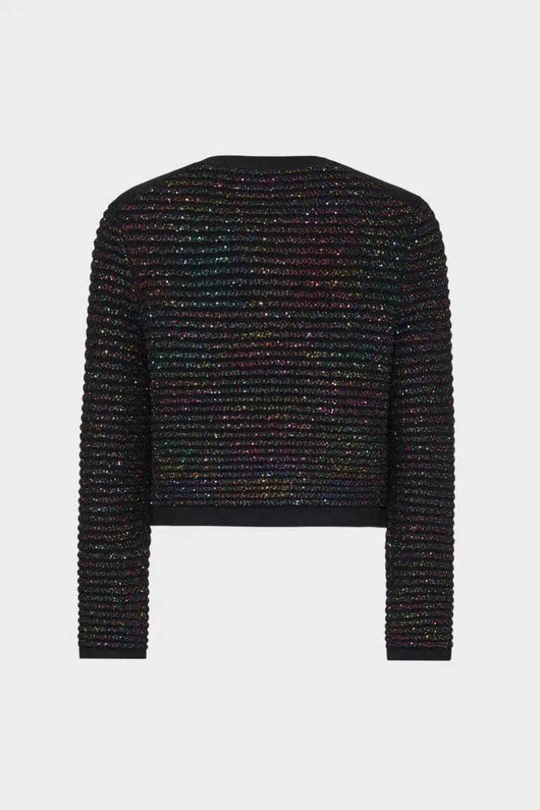 sequin_textured_cardigan_3.webp Best MILLY Sequin Textured Cardigan Multi