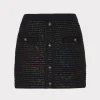 Cheap MILLY Sequin Textured Knit Mini Skirt Multi