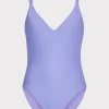 Clearance MILLY Shimmer Texture Braided One Piece Purple
