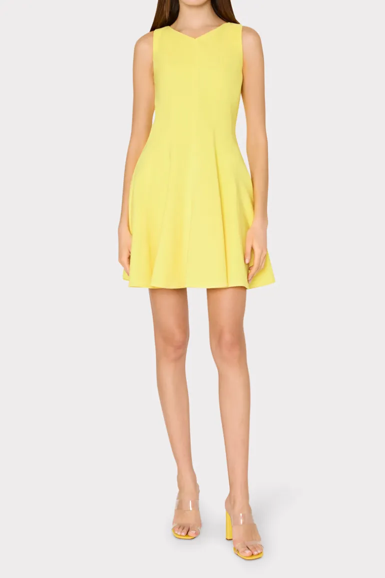 sleeveless_stretch_cady_f_1-1.webp Cheap MILLY Sleeveless Stretch Cady Fit And Flare Dress Yellow