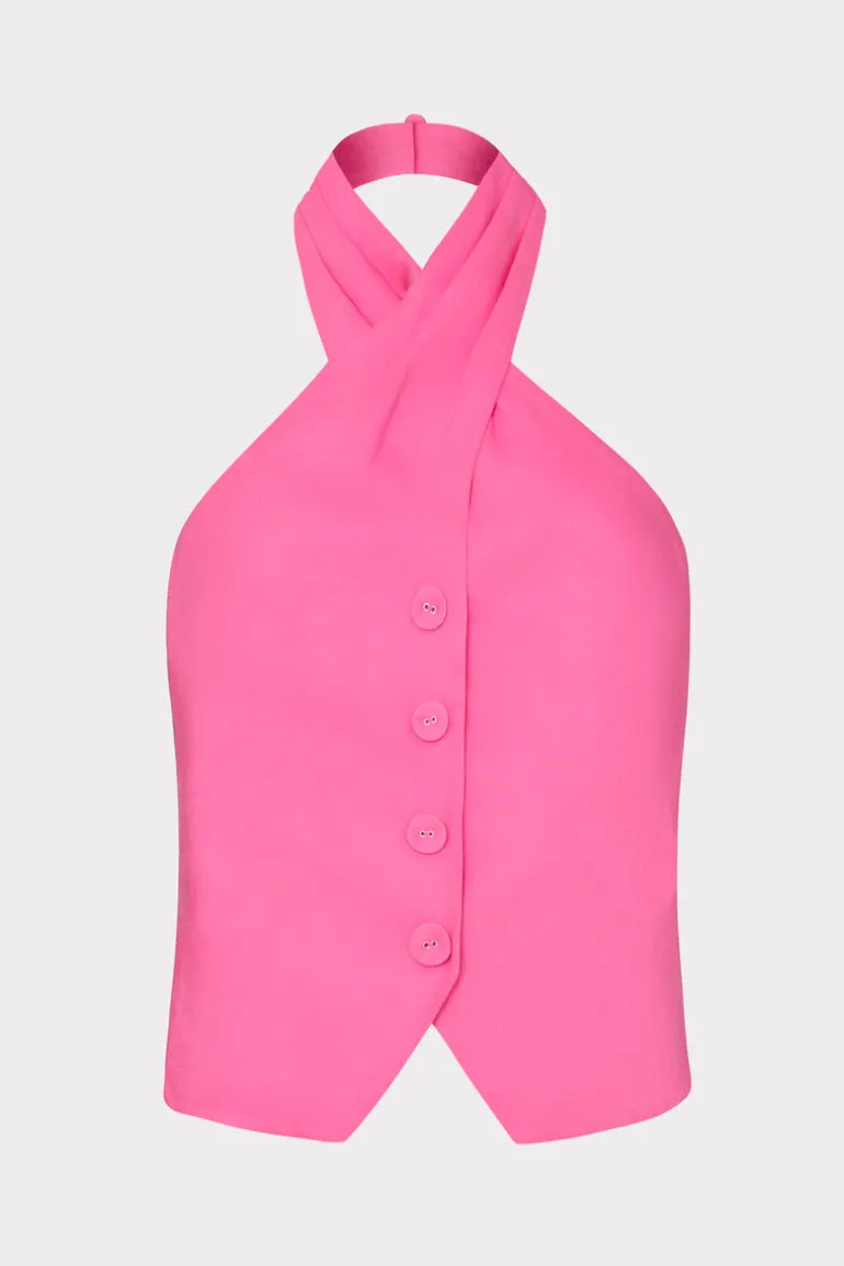 solid_linen_halter_top_0.webp Cheap MILLY Solid Linen Halter Top Pink
