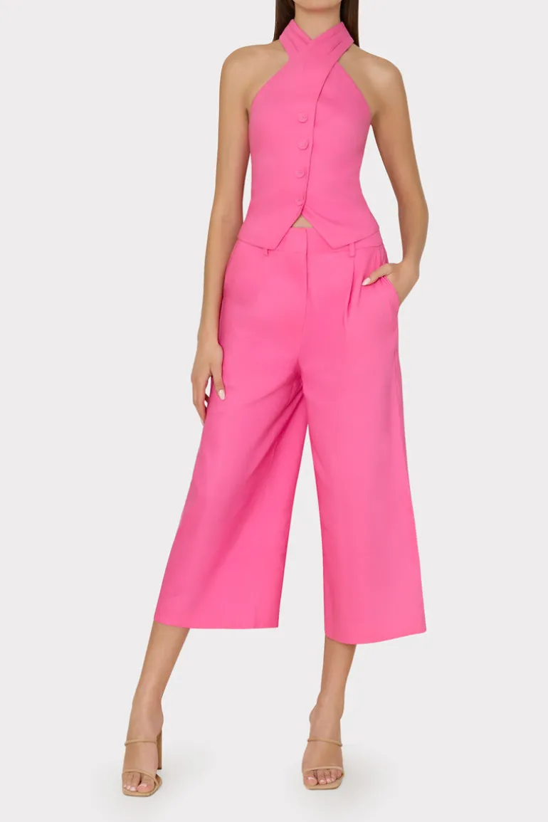 solid_linen_halter_top_1.webp Cheap MILLY Solid Linen Halter Top Pink