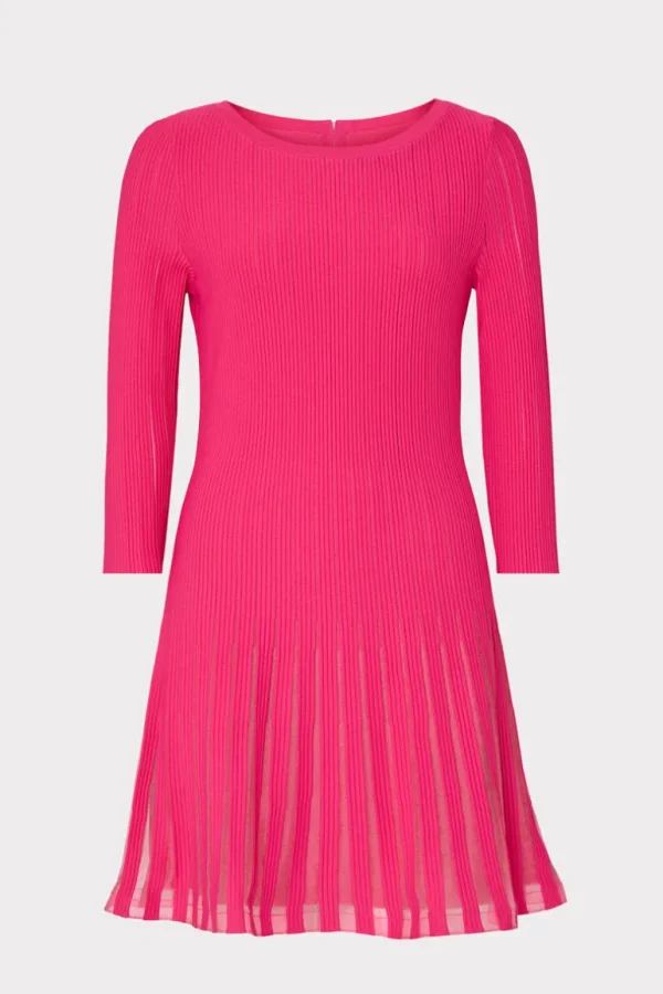 Flash Sale MILLY Tabitha Sheer Godet Mini Dress Milly Pink