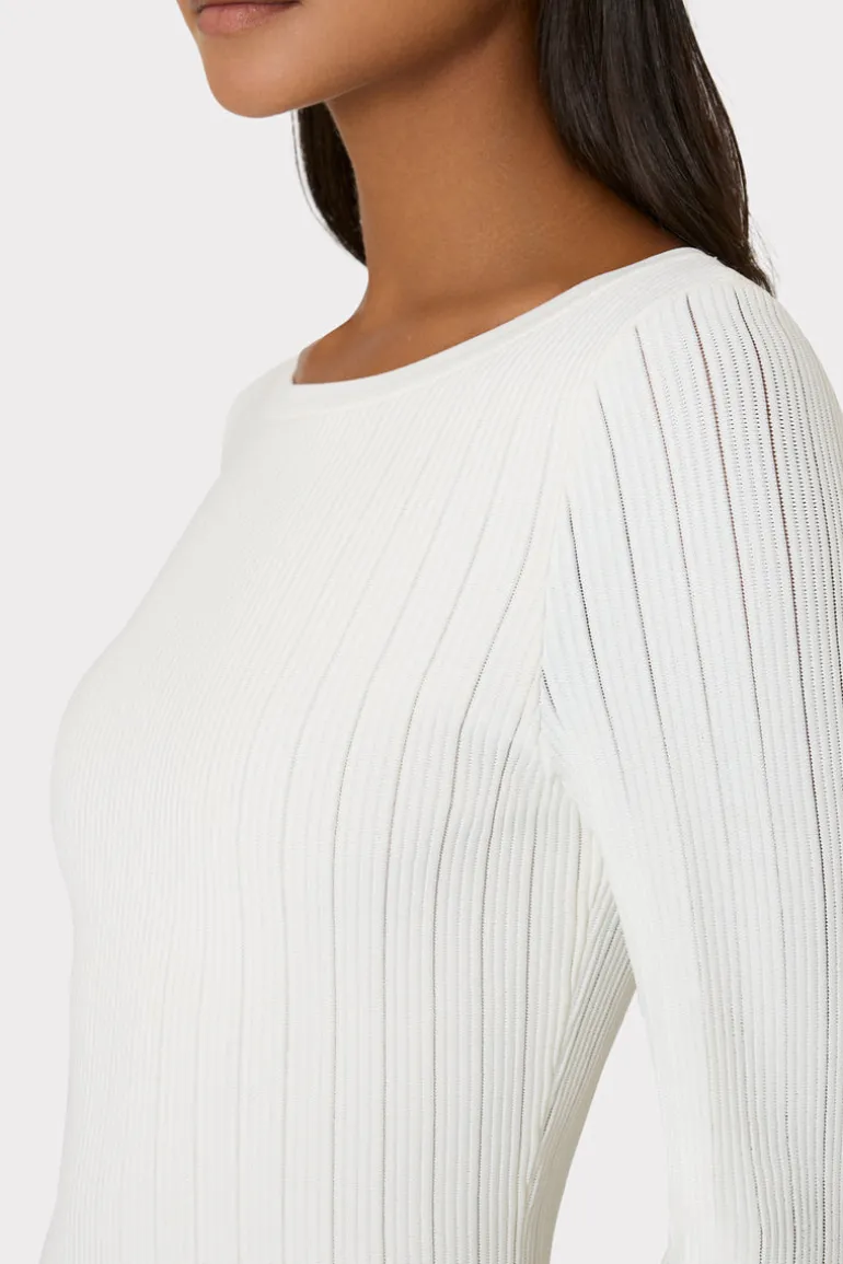 tabitha_sheer_godet_mini__2-1.webp Cheap MILLY Tabitha Sheer Godet Mini Dress Ecru