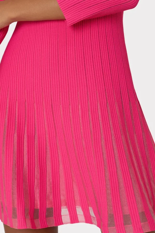 Flash Sale MILLY Tabitha Sheer Godet Mini Dress Milly Pink