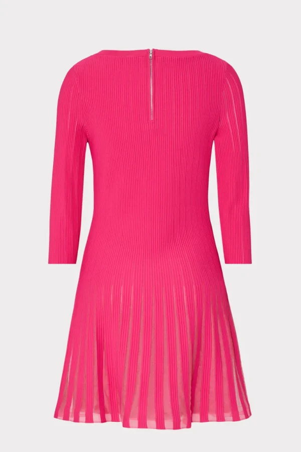 Flash Sale MILLY Tabitha Sheer Godet Mini Dress Milly Pink