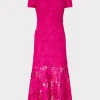 Flash Sale MILLY Tahlia Lace Dress Fuchsia