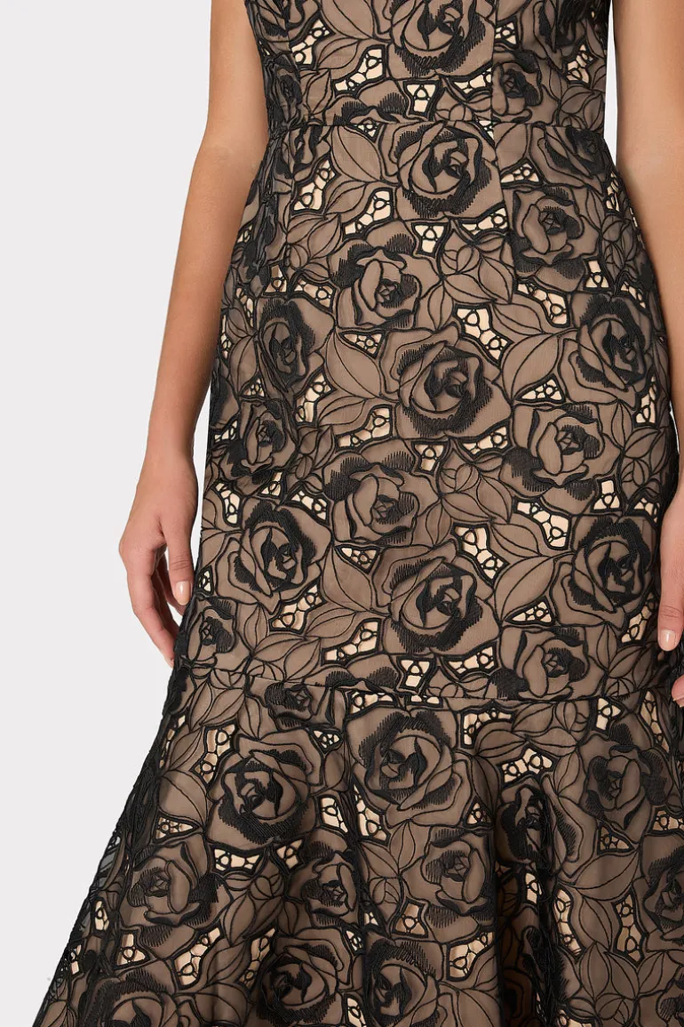 tahlia_rose_mesh_embroide_2.webp Shop MILLY Tahlia Rose Mesh Embroidered Dress Black