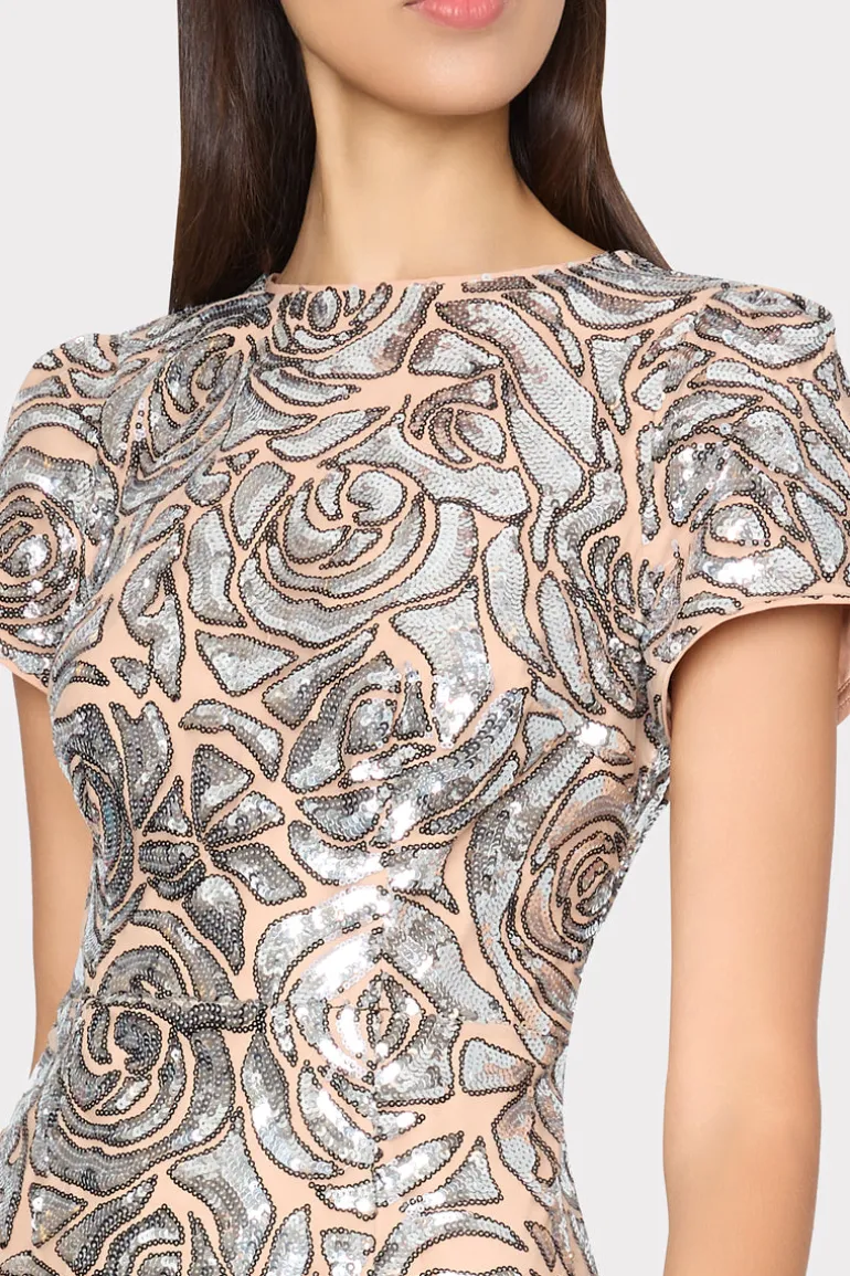 tahlia_rose_sequins_midi__2.webp Online MILLY Tahlia Rose Sequins Midi Dress Silver