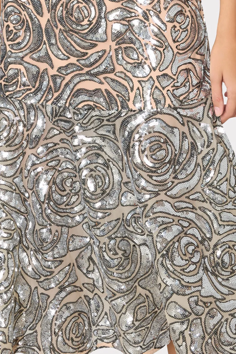 tahlia_rose_sequins_midi__3.webp Online MILLY Tahlia Rose Sequins Midi Dress Silver