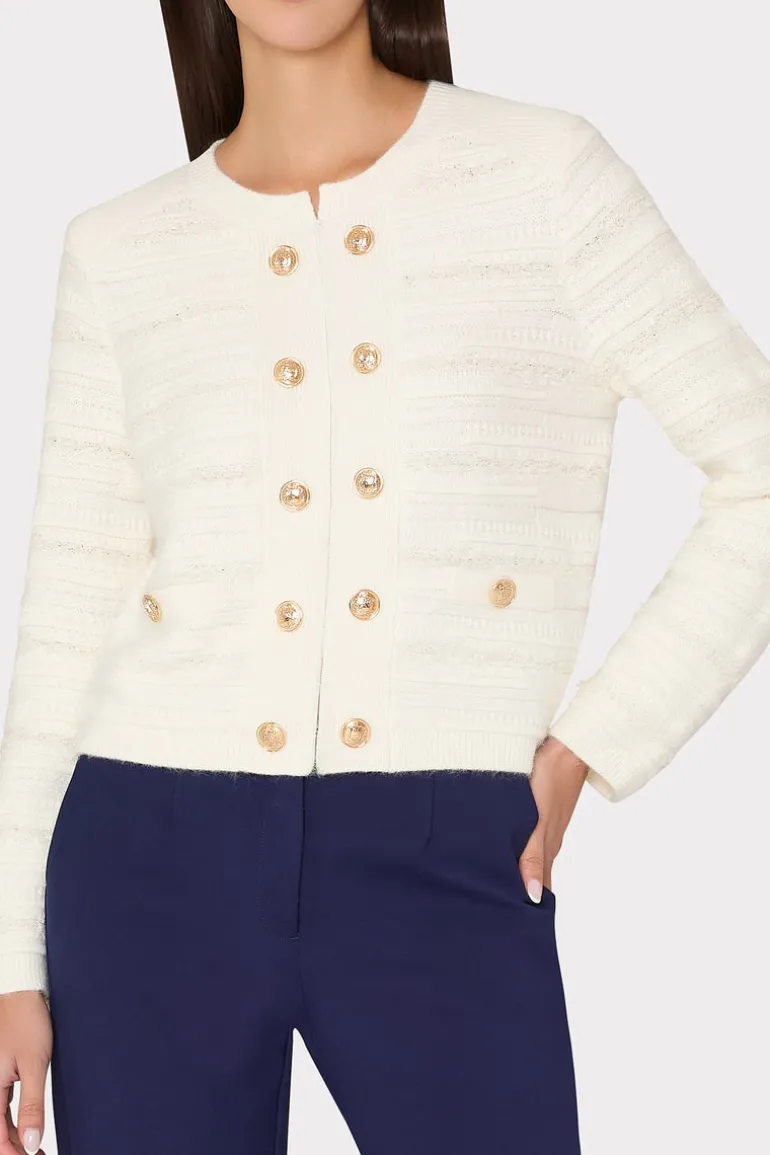 textured_knit_cardigan_2.webp Flash Sale MILLY Textured Knit Cardigan Ecru