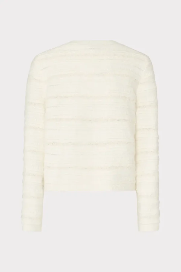 Flash Sale MILLY Textured Knit Cardigan Ecru