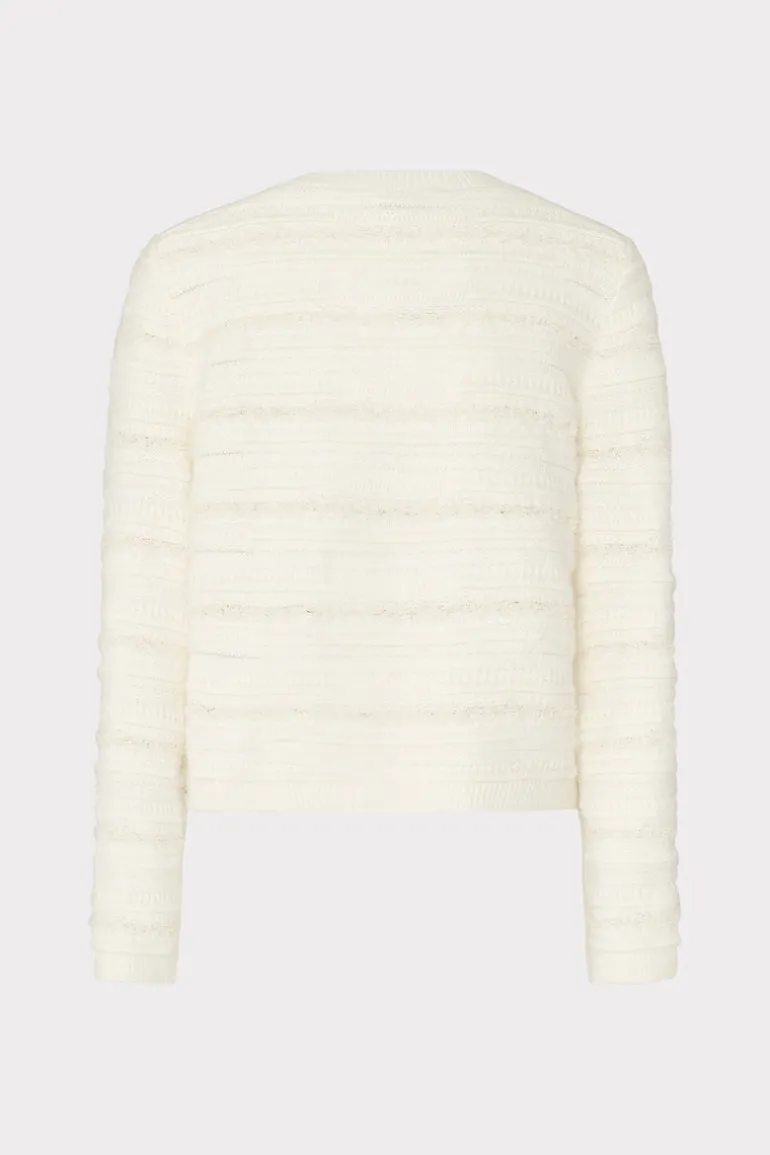 textured_knit_cardigan_3.webp Flash Sale MILLY Textured Knit Cardigan Ecru