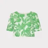 Outlet MILLY Tulip Jacquard Top Green Multi
