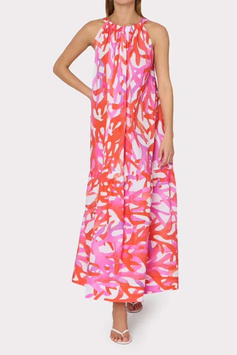 under_the_sea_halter_maxi_1.webp Flash Sale MILLY Under The Sea Halter Maxi Cover-Up Dress Pink Multi