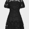 Hot MILLY Yasmin Daisy Lace Dress Black