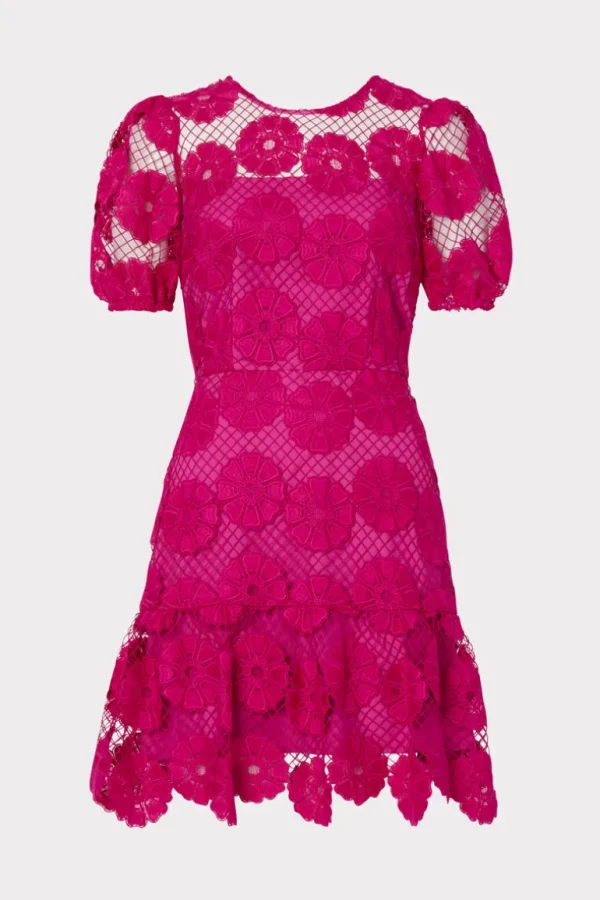 Cheap MILLY Yasmin Daisy Lace Dress Milly Pink