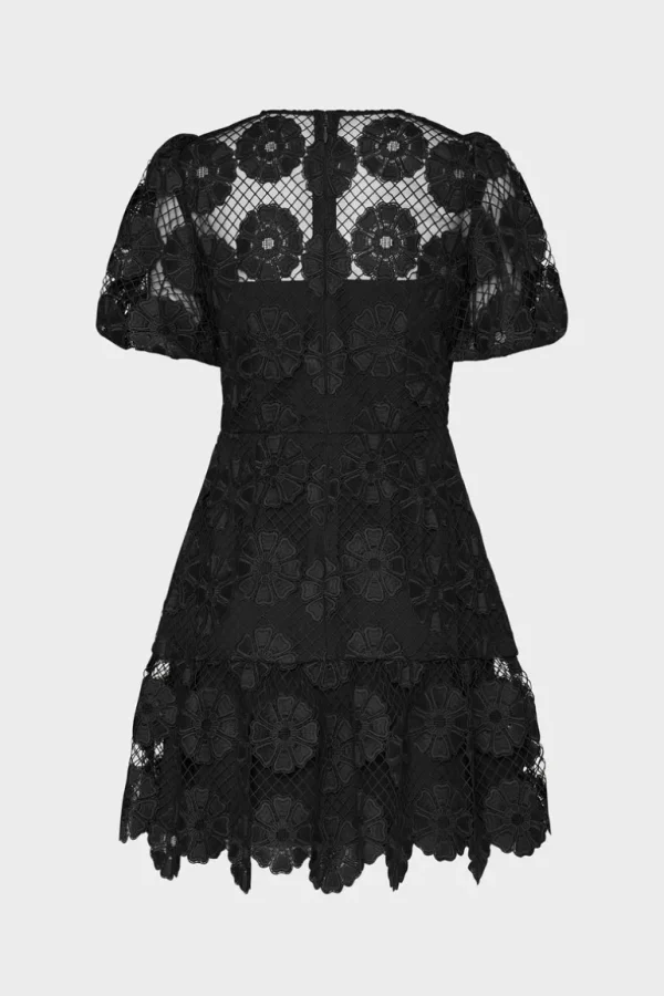 Hot MILLY Yasmin Daisy Lace Dress Black